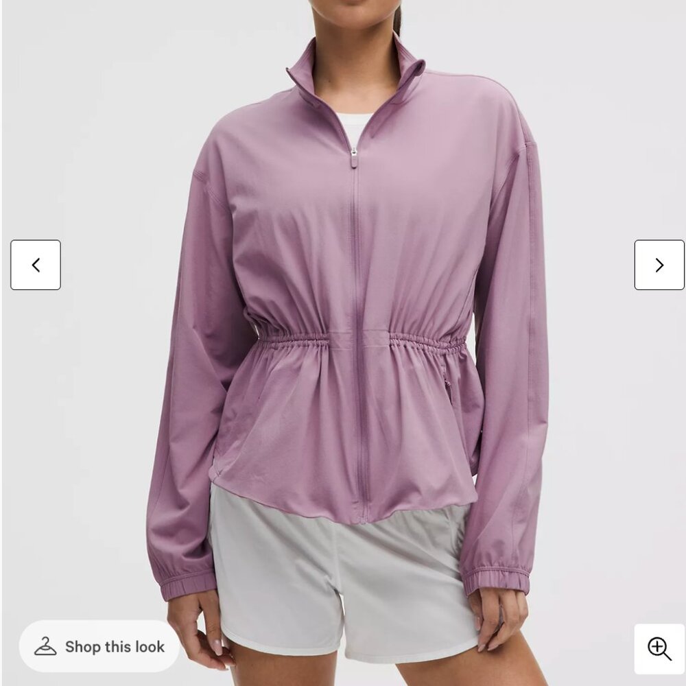 Lavender Lux UV-Protective Cinch-Waist Running Jacket (xs)